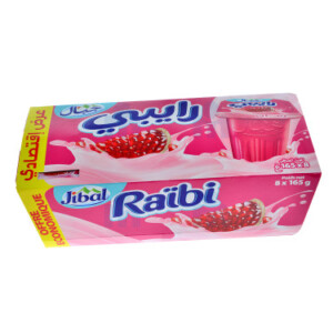 Raïbi grenadine flavored drinking yogurt 8x165g - JIBAL