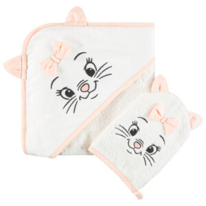 Marie Aristocats Disney embroidery bath set for baby girl - Orchestra