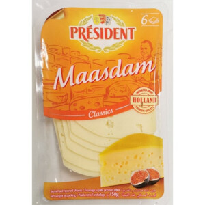 Tranche fromage Maasdam x6 150g - PRESIDENT