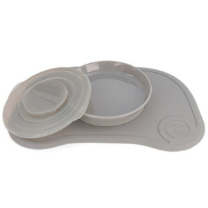 Set Click Mat Mini Tray + Plate 6+ months – Pastel Gray - Twistshake