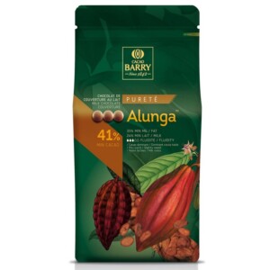 Alunga milk couverture chocolate 41% min cocoa 1kg - barry