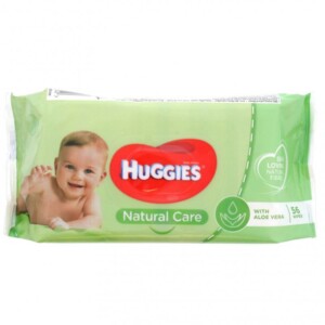 Natural Care Baby Cleansing Wipes x56 - HUGGIES