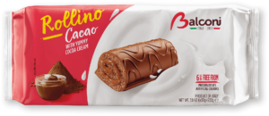 Sponge cake rolled with hazelnut Rollino Nocciola 222g - BALCONI